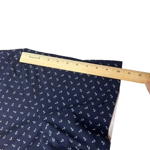 Fried Premium Denim Collections Shirt Men 2XL Slim Fit Navy Blue White Anchor - Picture 5 of 10